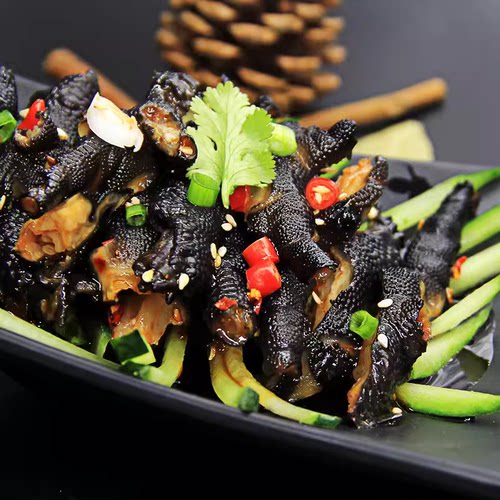 春之源麻辣鸡爪40包*250g去骨黑鸡脚凤爪脱骨鸡爪解冻即食 - 图1