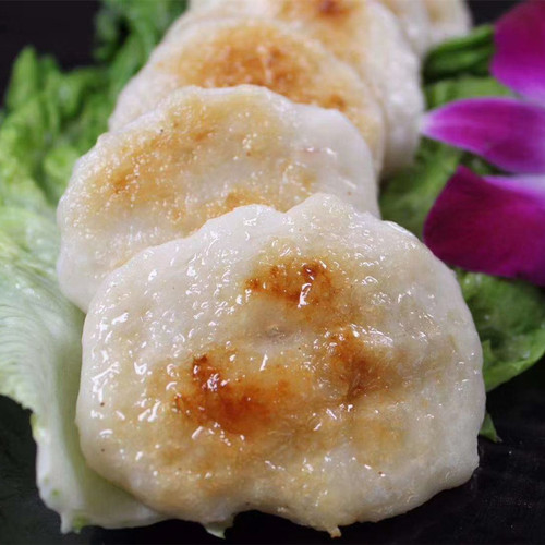 浩洋手打墨鱼饼500克目鱼饼花枝饼香煎鱼饼烧烤火锅煎炸食材商用 - 图2