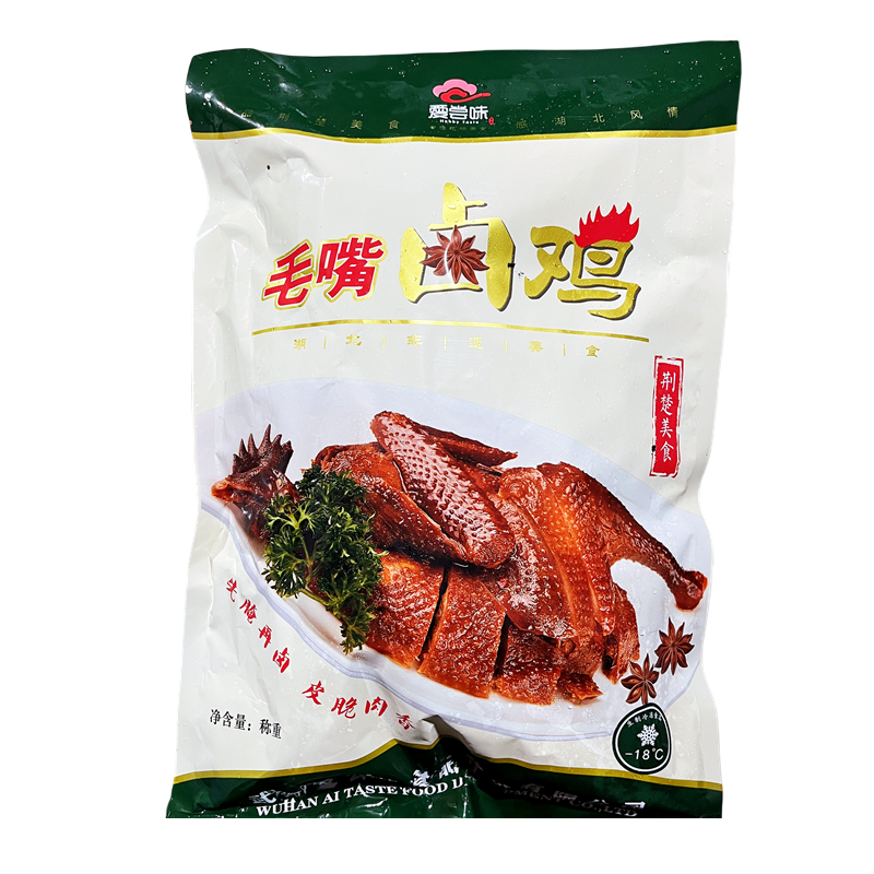 爱尝味毛嘴卤鸡约650g烧鸡手撕鸡辣卤味整鸡加热即食湖北特产小吃 - 图3