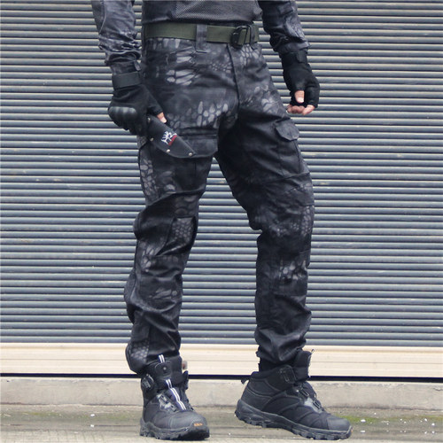 春秋工作服耐磨小脚工装战术裤户外迷彩服套装修身休闲透气工装裤 - 图2