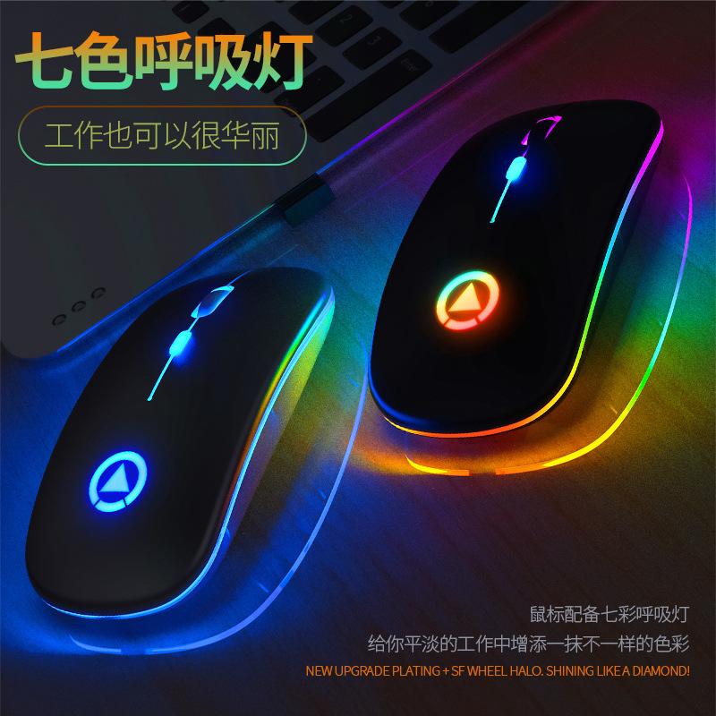 Wireless Mouse Bluetooth RGB Rechargeable Silent LED Backlit - 图2