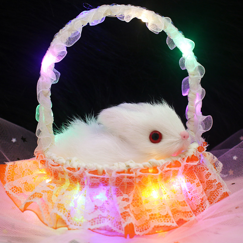 篮子里的小兔子仿真兔兔毛绒玩具迷你花篮儿童节日礼品玩偶送女孩,淘宝优惠券,粉丝福利购,淘宝优惠卷