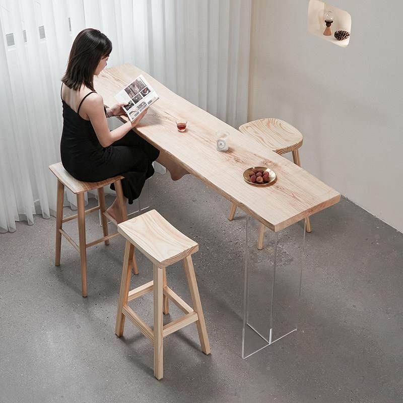 色寂风黑实木岛台椅子碳20230705化白蜡木约吧台凳现代简侘家用阳,淘宝优惠券,粉丝福利购,淘宝优惠卷