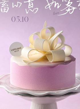 仿真蛋糕模型母亲节轻奢生日假蛋糕紫色系鲜花送妈妈塑胶橱窗样品