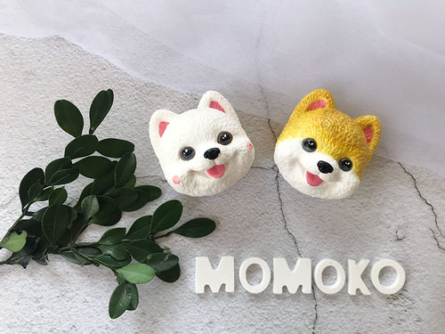 MOMOKO香薰石膏ins爆款博美小俊介可爱狗狗车载汽车出风口香薰 - 图0