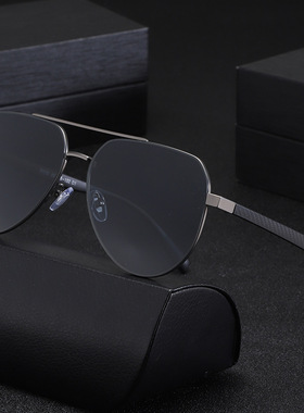 夜视变色墨镜男款高级大脸潮流痞帅开车驾驶专用尼龙偏光镜太阳镜