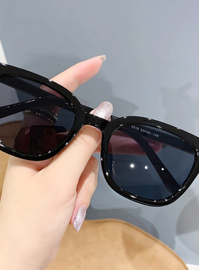 新款gm黑框茶色墨镜男复古潮牌眼睛个性开车太阳镜女防紫外线