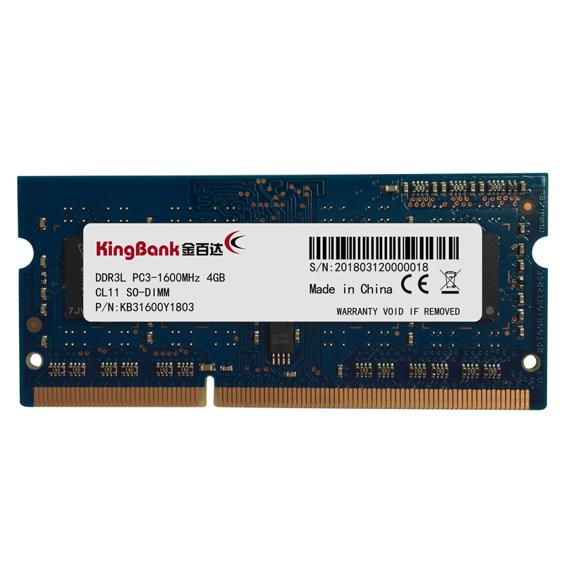 金百达 镁光/记忆科技颗粒 4G/8G DDR3L 1600 笔记本电脑内存条 - 图0