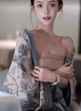 知性风~2026夏季刘亦菲同款披肩女百搭办公室外穿高级感皮肤斗篷