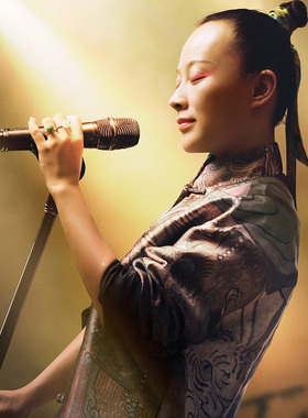 平安扣镶嵌和田碧玉银戒指开口