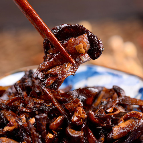 美味山珍菌鸿兴鸡枞菌食用菌子野生香菇即食云南特产零食品250克 - 图1