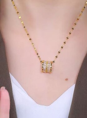 小蛮腰镶嵌锆石项链女百搭时尚设计气质轻奢颈链法式风高端锁骨链