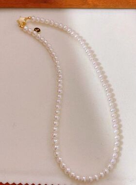 淡水珍珠项链MM圆珠强光星星小