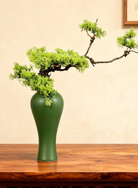 新中式仿真迎客松绿植盆景装饰花