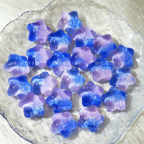 爆款极光萤火虫夜光胖星星配饰手工diy发夹奶油胶手机壳配件咕卡 - 图2