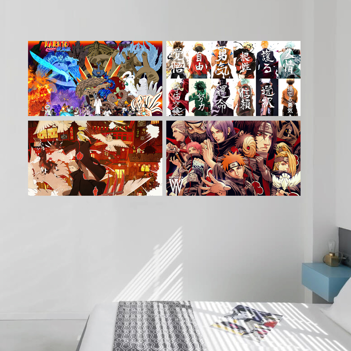 火影忍者贴纸卡通动漫二次元墙面装饰画防水自粘宿舍背景墙贴壁画,淘宝优惠券,粉丝福利购,淘宝优惠卷