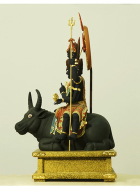 木雕佛像大威德明王寺庙佛堂供奉摆件真言宗东密骑牛居家高端定制