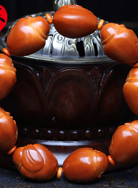 苏家男女橄榄核手工雕刻手串