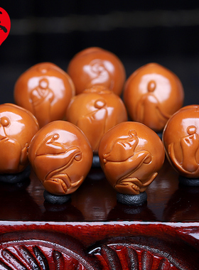 苏家男女橄榄核手工雕刻手串