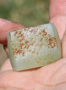 原毛孔20mm小胡子玉器白玉