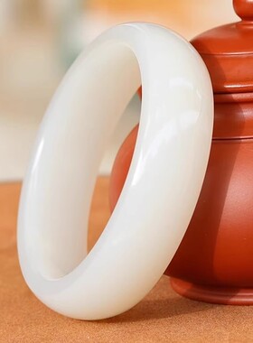 【小胡子玉器】和田玉 于田料 羊脂玉 59mm手镯