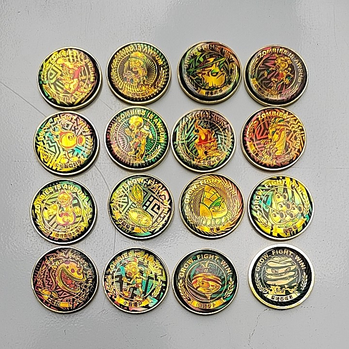 正版植物大战僵尸金属滴塑徽章纪念币金银币图案随机大龙家族 - 图3