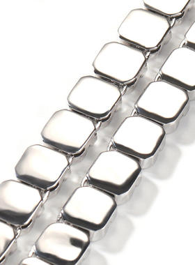 铜镶锆石十字型冰糖项链