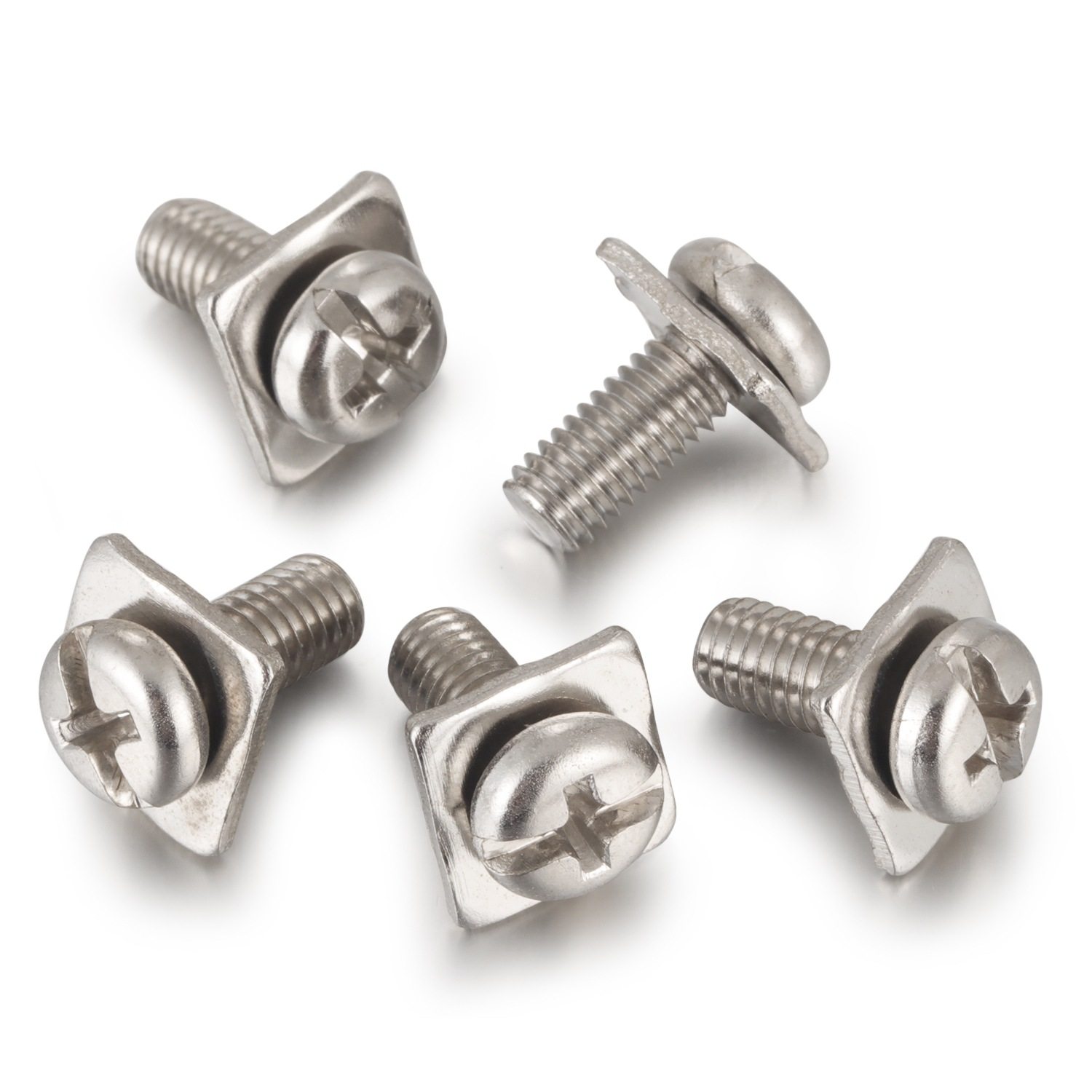 铜螺浩【M3-M5】碳钢十一字圆头方介瓦垫二组合表面镀镍压线螺丝,淘宝优惠券,粉丝福利购,淘宝优惠卷