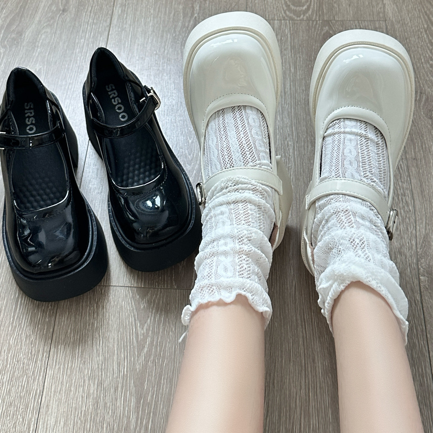 8cm~纯色甜酷厚底高跟小皮鞋女春夏季粗跟增高法式复古玛丽珍单鞋,淘宝优惠券,粉丝福利购,淘宝优惠卷