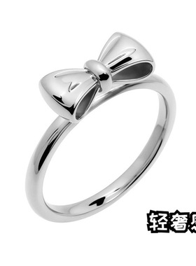 厂家蝴蝶结戒指女 韩版轻奢时尚个性网红钛钢戒指 不掉色首饰饰品