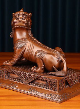 铜欣祥紫铜瑞兽谛听摆件家居客厅桌面九华山地藏王坐骑工艺品