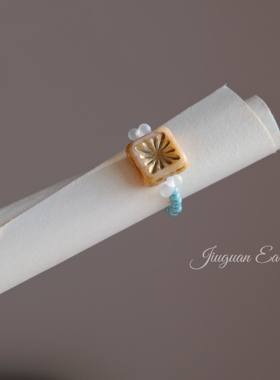 烟花戒指酒馆饰品原创捷克珠复古文艺秋冬礼物送人