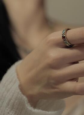 爱心高级感日常百搭食指戒指复古