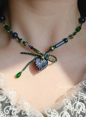 酒馆饰品原创设计斯莱特林蛇院配色撞色复古秋冬礼物送人文艺项链