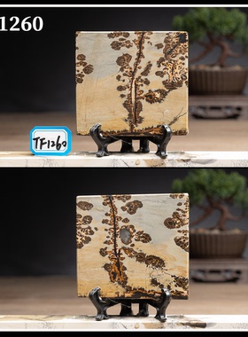 广西草花石国画石方形挂饰平安牌薄片杯垫无漆无蜡TF1258-1307