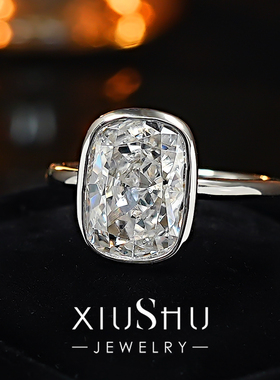 925银镀18K黄金方糖戒指