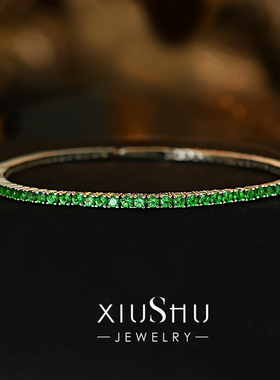 轻奢细闪925纯银彩宝款手链