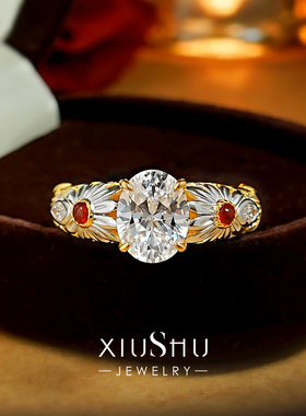 925纯银雏菊珠宝感戒指