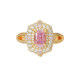 Seiko Edition 925 Sterling Silver Pink Diamond Ice Cut Ring