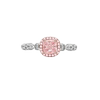 Slightly sweet and romantic artificial cherry blossom pink diamond ring