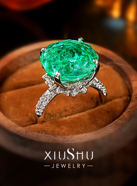 12ct重工奢华千禧玫瑰切戒指