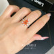 Fenda orange 925 silver ring in autumn