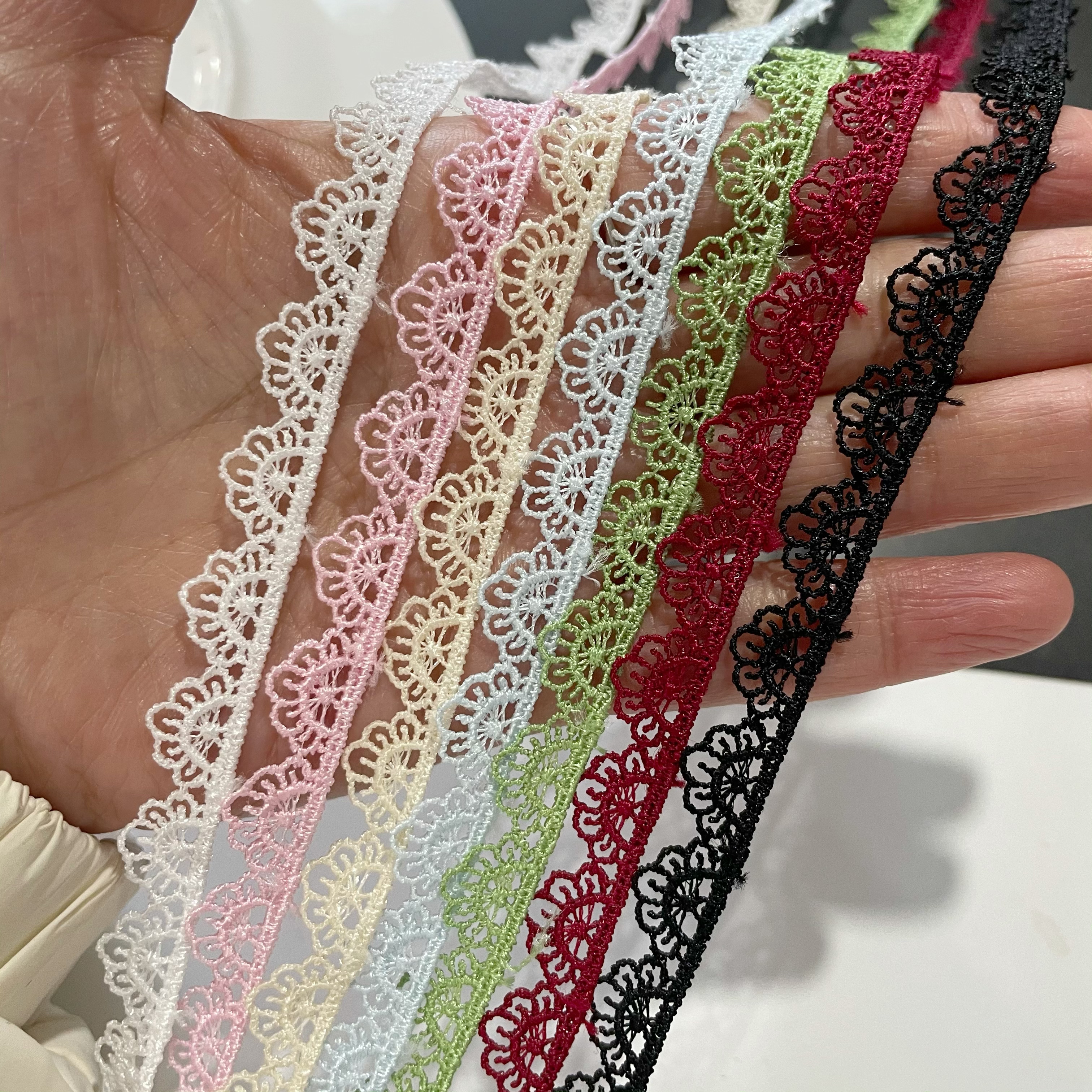 Exquisite water-soluble cotton embroidery lace DIY skirt Lolita dress retro curtain design home fabric accessories