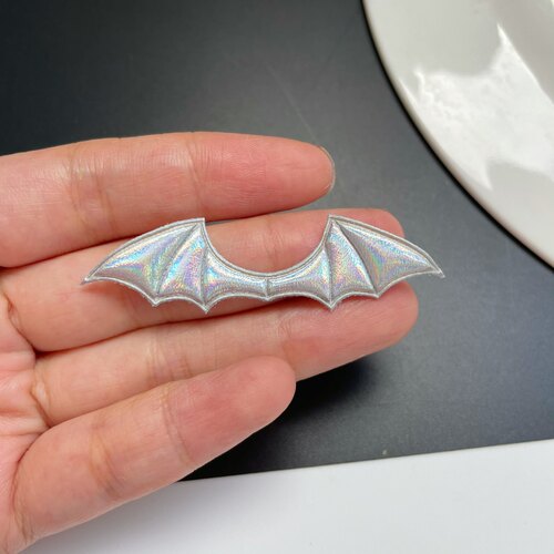pu皮压花小恶魔翅膀lolita发饰手帐diy娃装饰配件材料 - 图3