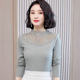 Modal lace stand collar slim fit hollow bottoming shirt
