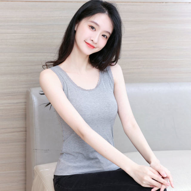 Modal camisole ສໍາລັບແມ່ຍິງທີ່ມີຖານ lace