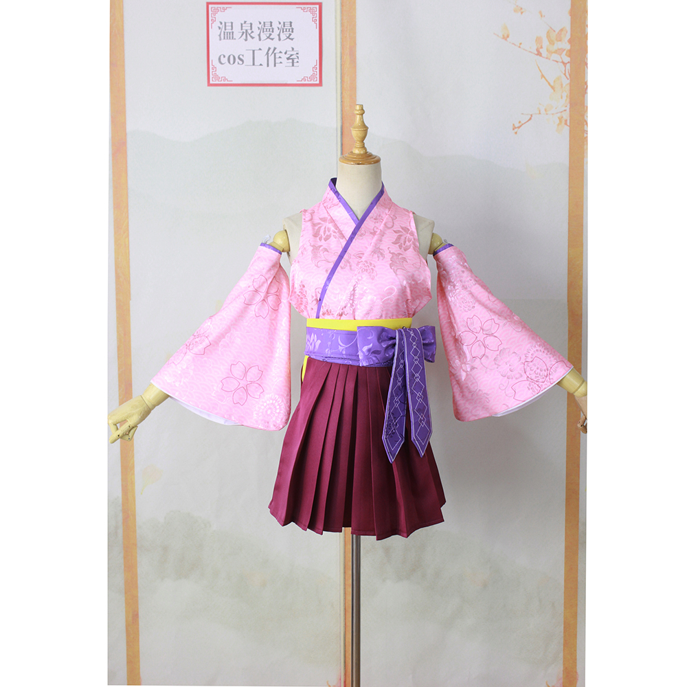 温泉漫漫一魔女伊蕾娜和服cos和服之旅女装粉色余款定制不退 - 图1