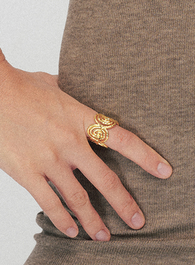 A Ray of Sunlight25秋冬埃及系列循环戒指手工肌理欧美小众百搭