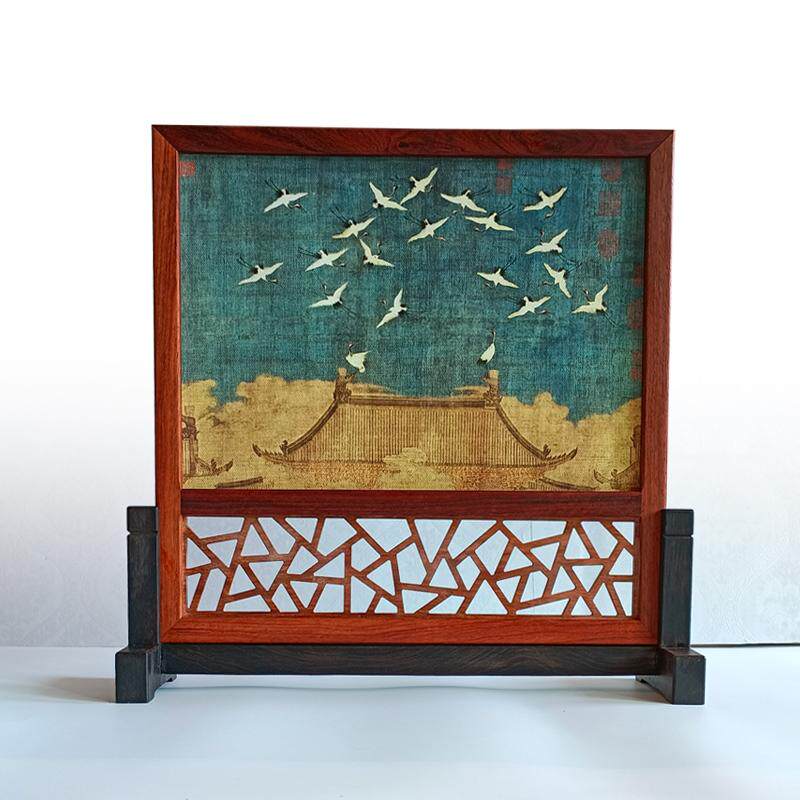 桌面摆件屏风实木插屏中式小屏风隔断禅意摆件摆台特色书法装裱,淘宝优惠券,粉丝福利购,淘宝优惠卷