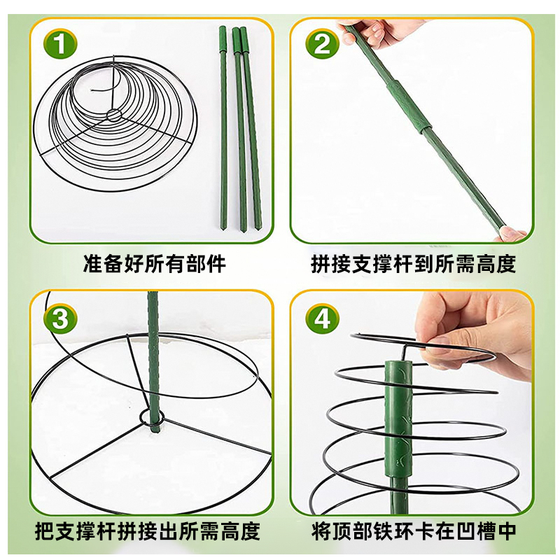 植物支撑螺旋架植物可伸缩蔓藤植物爬藤架绿萝支撑杆室外攀爬固定 - 图2